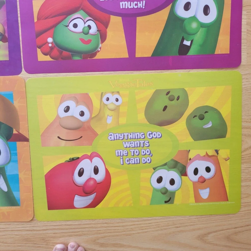 VeggieTales Plastic Placemats Lot 14 Bob Larry Junior‎ Big Idea